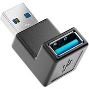 Adaptador USB-A para USB-A 90 graus fixo 3.0 preto 9779 Md9 PT 1 UN