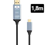 Cabo USB-C para HDMI, 1,8m, JL-CH18, 2Plug - BT 1 UN Cabo USB-C para HDMI, 1,8m, JL-CH18, 2Plug - BT 1 UN