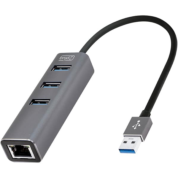 HUB USB 4 em 1, 1000mbps, 3 portas USB 3.0, 1 RJ45, JL-U3103A, 2Plug - BT 1 UN