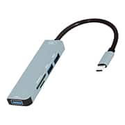 HUB USB-C 5 em 1, 2 portas USB 2.0, 1 porta USB 3.0, 1 leitor SD, 1 leitor Micro SD 1, JL-CX04-1B, 2Plug - BT 1 UN HUB USB-C 5 em 1, 2 portas USB 2.0, 1 porta USB 3.0, 1 leitor SD, 1 leitor Micro SD 1, JL-CX04-1B, 2Plug - BT 1 UN