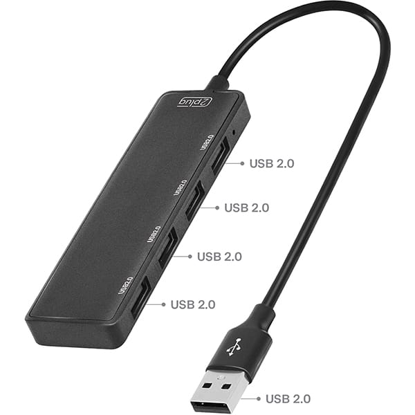 HUB USB 2.0 4 em 1, 4 portas USB 2.0, JL-CX04-9, 2Plug - BT 1 UN