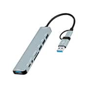 HUB USB 3.0 + USB-C 8 em 1, 3 portas USB 2.0, 1 porta USB 3.0 + 1 porta P2 + 1 leitor SD + 1 leitor micro SD + 1 porta USB-C, JL-CX08-1, 2Plug - BT 1 UN HUB USB 3.0 + USB-C 8 em 1, 3 portas USB 2.0, 1 porta USB 3.0 + 1 porta P2 + 1 leitor SD + 1 leitor micro SD + 1 porta USB-C, JL-CX08-1, 2Plug - BT 1 UN