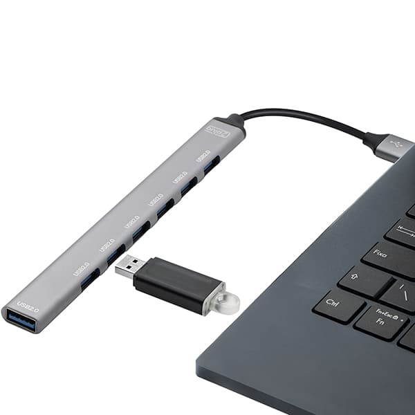 HUB USB 2.0, 7 em 1, 7 portas USB 2.0, JL-CX04-15, 2Plug - BT 1 UN