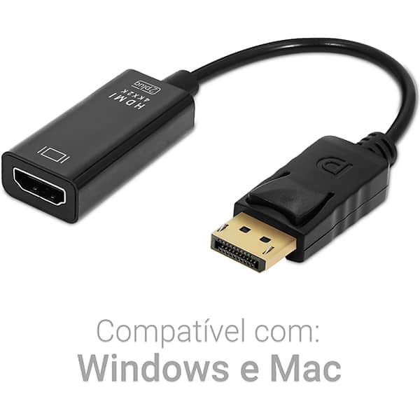 Adaptador Displayport para HDMI, 4K 30hz, JL-D1001K, 2Plug - CX 1 UN Adaptador Displayport para HDMI, 4K 30hz, JL-D1001K, 2Plug - CX 1 UN