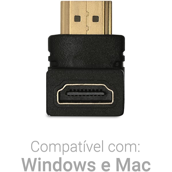 Adaptador HDMI 90 graus, 4K 60hz, JL-HA90A, 2Plug - CX 1 UN Adaptador HDMI 90 graus, 4K 60hz, JL-HA90A, 2Plug - CX 1 UN