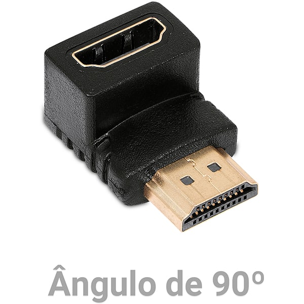 Adaptador HDMI 90 graus, 4K 60hz, JL-HA90A, 2Plug - CX 1 UN Adaptador HDMI 90 graus, 4K 60hz, JL-HA90A, 2Plug - CX 1 UN