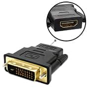 Adaptador de vídeo DVI-D para HDMI, JL-DH02A, 2Plug - CX 1 UN