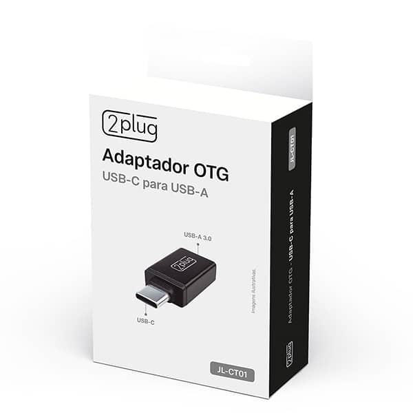 Adaptador OTG USB-C para USB-A 3.0, JL-CT01, 2Plug - CX 1 UN