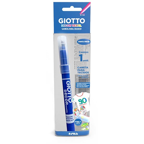 Caneta para tecido Giotto Decor, Azul, 495432FP, Giotto - 1 UN