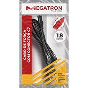 Cabo de força  pp, circular, 2 x 0,75mm x 1,80M, 253, Megatron - UN 1 UN