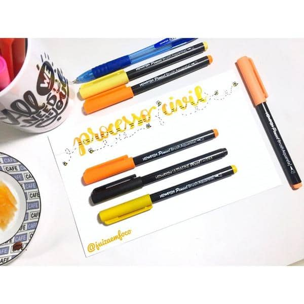 Caneta pincel Brush Pen pastel 6 cores 17.032 Newpen BT 1 UN