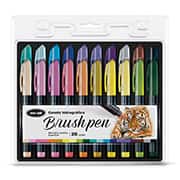 Caneta pincel Brush Pen, 20 cores, Oval - BT 20 UN Caneta pincel Brush Pen, 20 cores, Oval - BT 20 UN