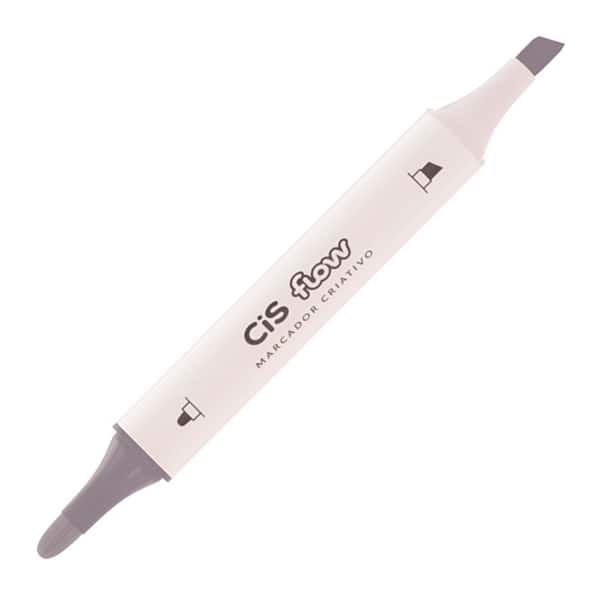 Pincel marcador, Ponta dupla 2,0mm e 6,0 mm, Chanfrada e Bullet, 24 cores, Cis - ET 24 UN