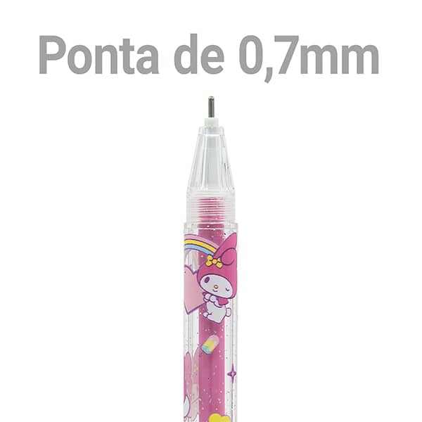 Caneta esferográfica gel apagável, 0,7mm, My Melody, Spiral - 1 UN