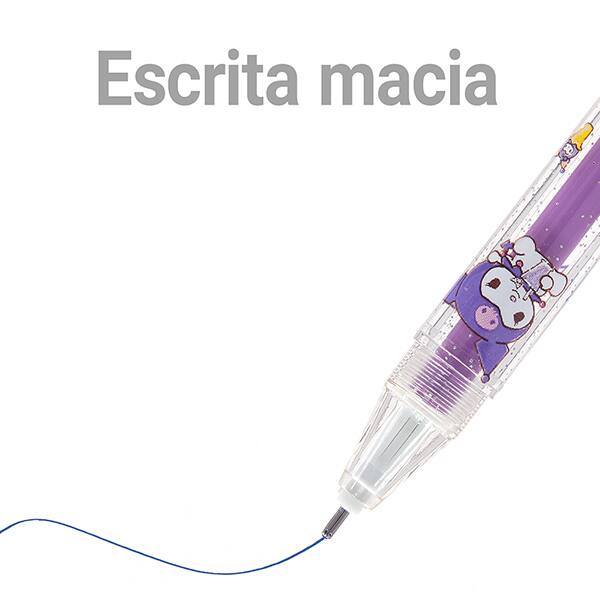 Caneta esferográfica gel apagável, 0,7mm, Kuromi, Spiral - 1 UN