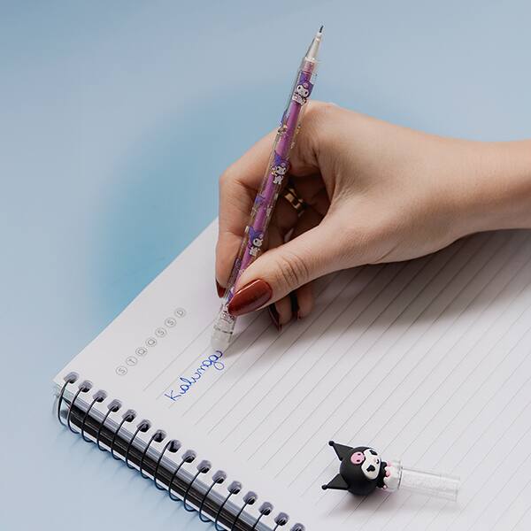 Caneta esferográfica gel apagável, 0,7mm, Kuromi, Spiral - 1 UN