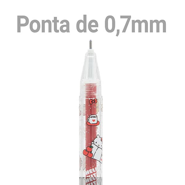 Caneta esferográfica gel apagável, 0,7mm, Hello Kitty, Spiral - 1 UN