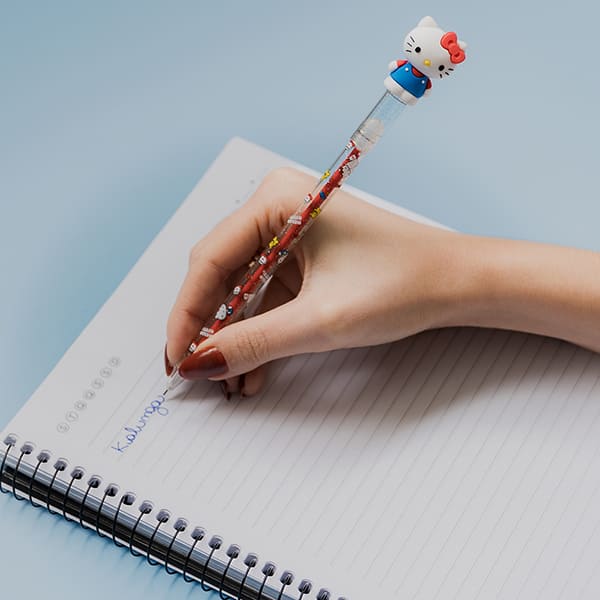 Caneta esferográfica gel apagável, 0,7mm, Hello Kitty, Spiral - 1 UN