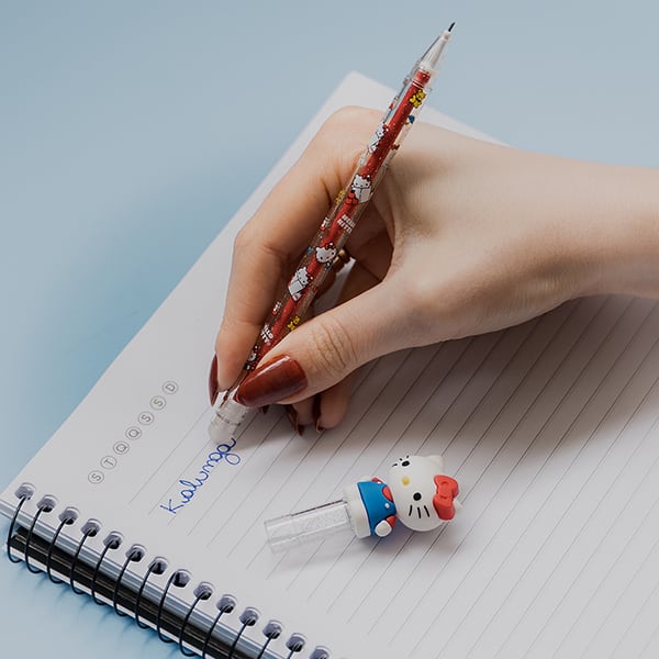 Caneta esferográfica gel apagável, 0,7mm, Hello Kitty, Spiral - 1 UN