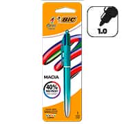 Caneta Esferográfica Retrátil BIC, 4 Cores Clássicas, Verde metálico, Ponta Média de 1.0mm, 525681, BT 1 UN
