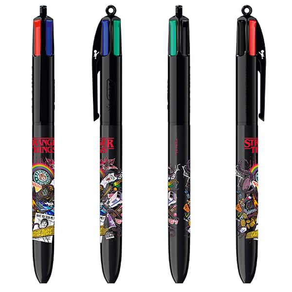 Caneta Esferográfica Retrátil BIC, 4 Cores Clássicas, Stranger Things, + 2 Canetas esferográficas Cristal, Ponta Média de 1.0mm, 530010, BIC - BT 3 UN Caneta Esferográfica Retrátil BIC, 4 Cores Clássicas, Stranger Things, + 2 Canetas esferográficas Cristal, Ponta Média de 1.0mm, 530010, BIC - BT 3 UN