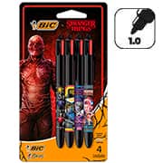 Caneta Esferográfica Retrátil BIC, 4 Cores Clássicas, Stranger Things, Corpo Temporada 1 a 4, Ponta Média de 1.0mm, 530028, BIC - BT 4 UN Caneta Esferográfica Retrátil BIC, 4 Cores Clássicas, Stranger Things, Corpo Temporada 1 a 4, Ponta Média de 1.0mm, 530028, BIC - BT 4 UN