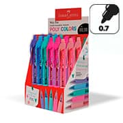 Caneta Esferográfica retrátil Poly Colors, 0.7, Faber-Castell - DP 18 UN Caneta Esferográfica retrátil Poly Colors, 0.7, Faber-Castell - DP 18 UN