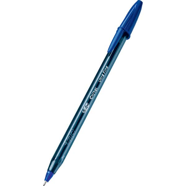 Caneta Esferográfica BIC Escrita Fina Cristal 3 Cores, Azul, Preta e Vermelho com corpo colorido, BT 3 UN