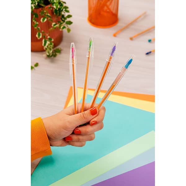 Caneta Esferográfica BIC Escrita fina, Cristal Fashion 10 Cores, Ponta de 0,8mm, 530009, BT 10 UN