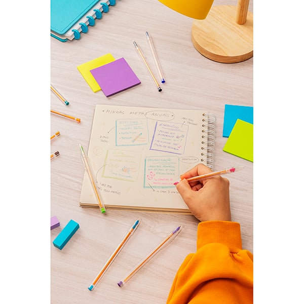 Caneta Esferográfica BIC Escrita fina, Cristal Fashion 10 Cores, Ponta de 0,8mm, 530009, BT 10 UN