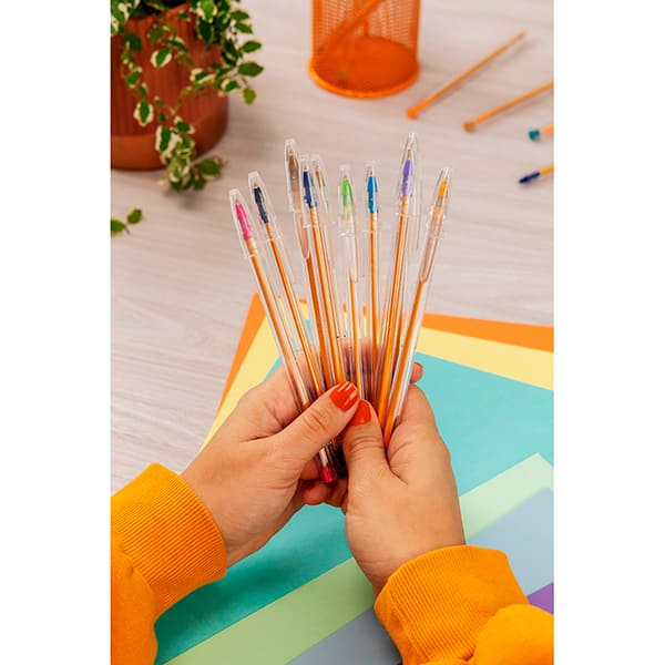 Caneta Esferográfica BIC Escrita fina, Cristal Fashion 10 Cores, Ponta de 0,8mm, 530009, BT 10 UN