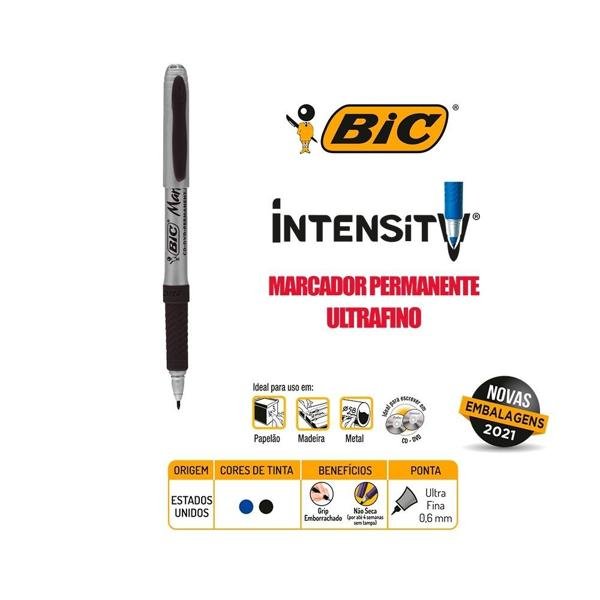 Pincel Marcador Permanente BIC Marking, Para CD-DVD e Blu-Ray, Ponta Ultra Fina de 0.6mm, Preto, 886443 - BT 1 UN