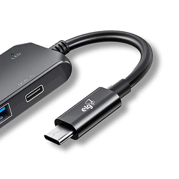 Hub USB-C 4 em 1, 3 USB-A + 1 USB-C, HUB41C-V2, Elg - BT 1 UN