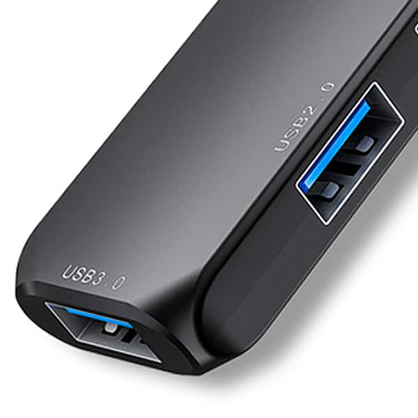 Hub USB-C 4 em 1, 3 USB-A + 1 USB-C, HUB41C-V2, Elg - BT 1 UN