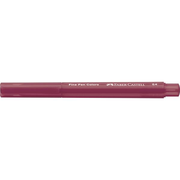 Caneta Hidrográfica Fine Pen 0.4mm, Bordô, Faber-Castell - 1 UN