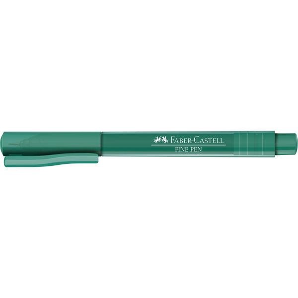 Caneta Hidrográfica Fine Pen 0.4mm Verde Água Faber-Castell PT 1 UN