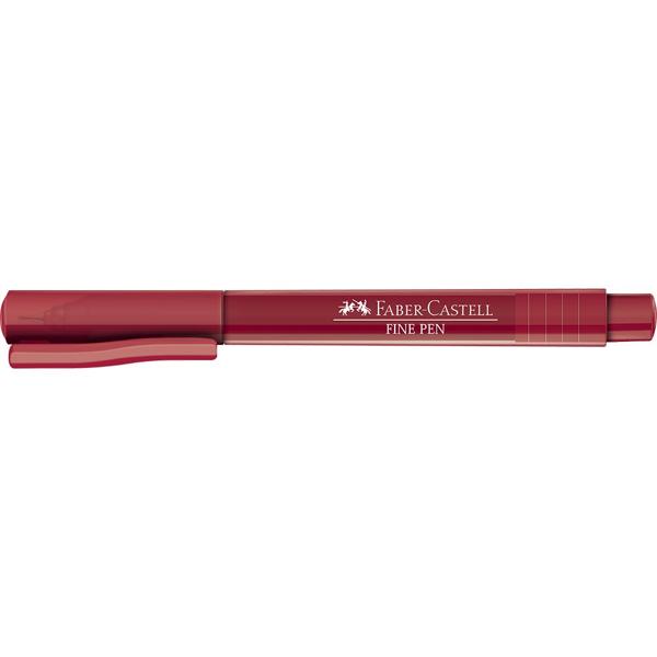 Caneta Hidrográfica Fine Pen 0.4mm Vermelho Faber-Castell 1 UN Caneta Hidrográfica Fine Pen 0.4mm Vermelho Faber-Castell 1 UN
