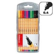 Caneta hidrográfica 10 cores 0,4mm Fine Liner 88/10 Stabilo BT 10 UN