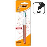 Caneta esferográfica retrátil, 4 cores, Rosé, 520437, BIC - BT 1 UN