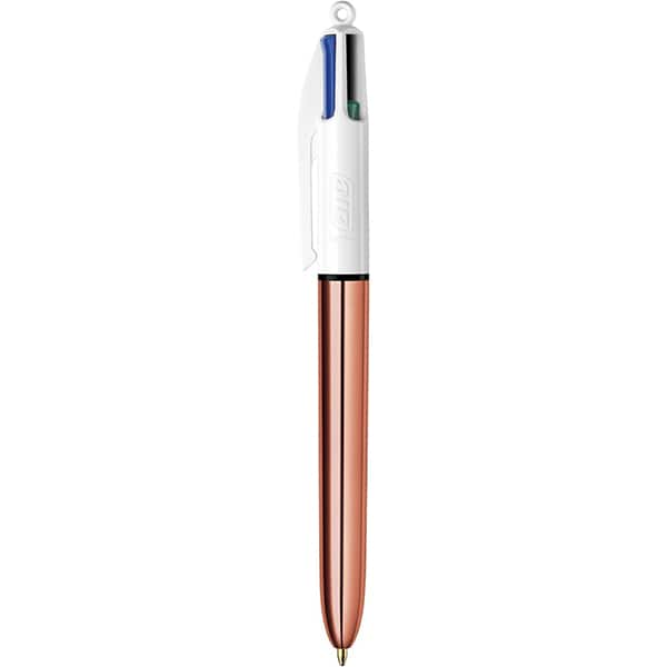 Caneta esferográfica retrátil, 4 cores, Rosé, 520437, BIC - BT 1 UN