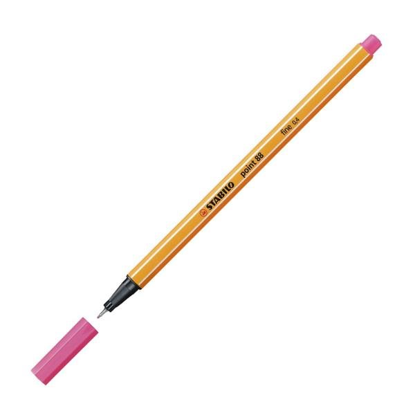 Caneta hidrográfica rosa chiclete 0,4mm Point 88/17 Stabilo UN 1 UN