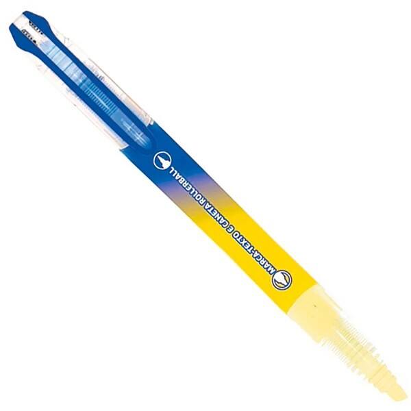 Caneta Roller Ball 2 em 1, Ponta de 0.7mm Azul, Marca-texto Amarelo, Spiral - BT 1 UN Caneta Roller Ball 2 em 1, Ponta de 0.7mm Azul, Marca-texto Amarelo, Spiral - BT 1 UN
