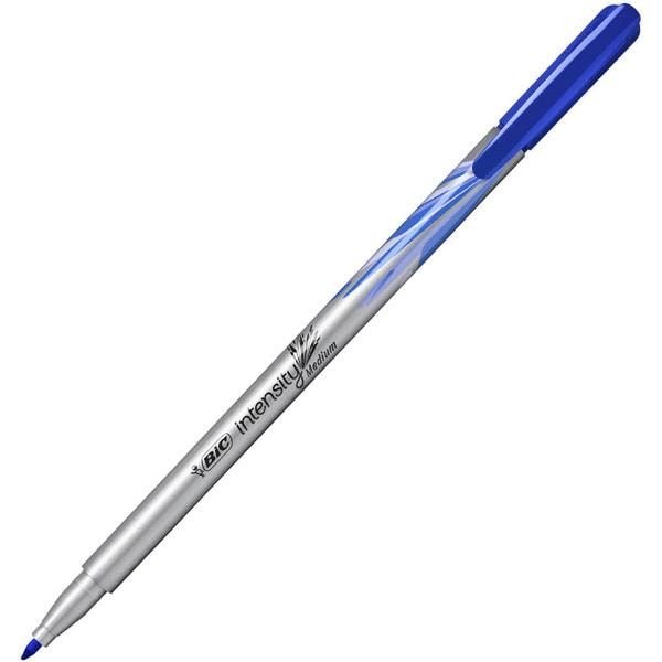 Caneta Hidrográfica BIC Intensity Azul, Ponta Média de 1.0mm, Tampa com Clip, Corpo Arredondado, 970920 - 1 UN