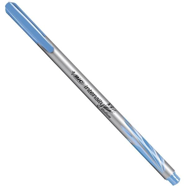 Caneta Hidrográfica BIC Intensity Azul Claro, Ponta Média de 1.0mm, Tampa com Clip, Corpo Arredondado, 970924 - 1 UN