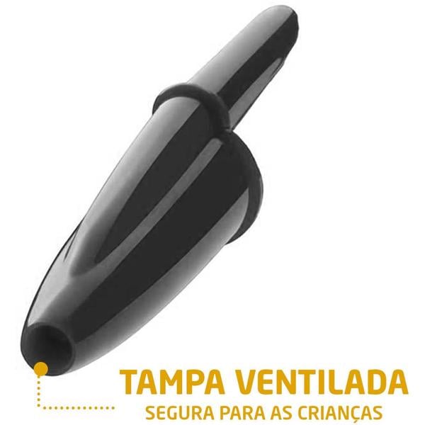 Caneta Esferográfica BIC Escrita Média Cristal Dura Mais, Preto, BT 3 UN