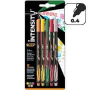 Caneta Hidrográfica BIC Intensity, Tons terrosos, Ponta Ultra Fina de 0.4mm, Corpo Arredondado, 971163 - BT 5 UN