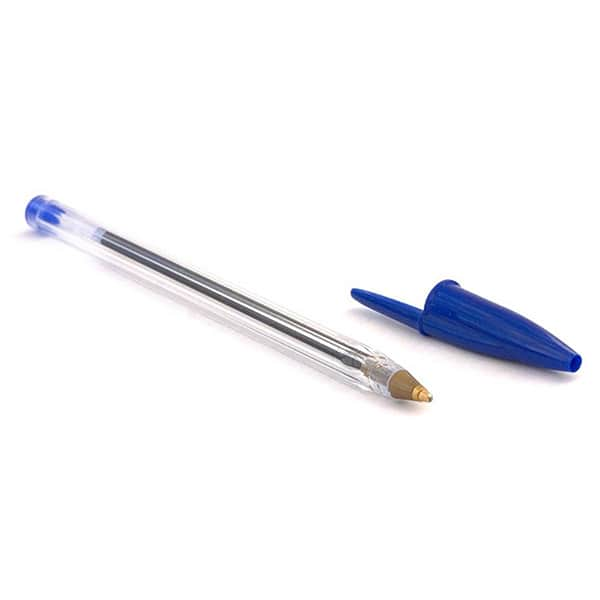 Caneta Esferográfica BIC Escrita Média Cristal Dura Mais, Azul, CX 50 UN