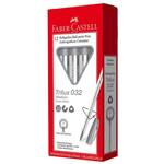 Caneta esferográfica trilux colors prata 032/CHA Faber-castell CX 12 UN