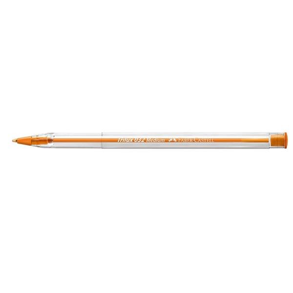 Caneta esferográfica trilux colors laranja 032/LA Faber-Castell CX 12 UN