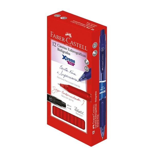 Caneta Esferográfica 0.7mm Xtreme Vermelho Faber-Castell CX 12 UN